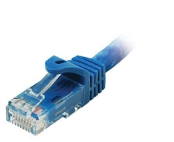 CAT6A, UTP PATCH CABLE, W/BOOT, BLUE